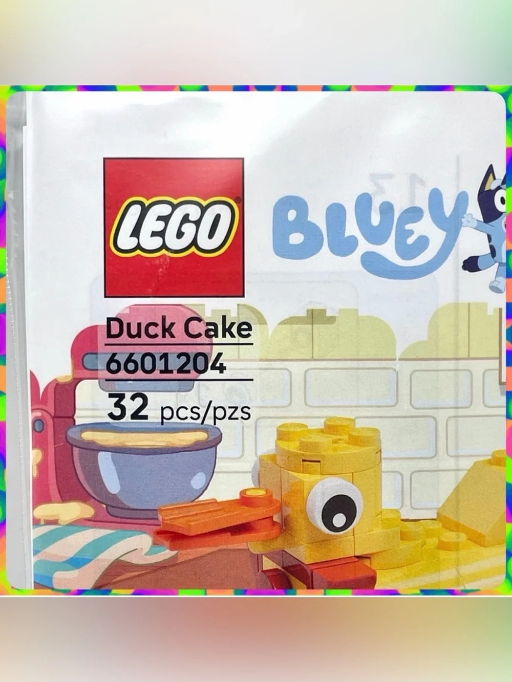 New Sealed LEGO BLUEY Duck Cake 32 pcs Promo Set 6601204 Barnes And Noble GWP